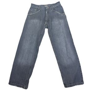 Cosmo Womens Low Rise Straight Leg Denim‎ Jeans Charcoal Wash Y2K  Streetwear 30